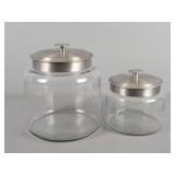 2x The Bid Glass Dry Storage Canisters
