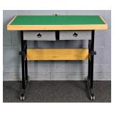Metal Frame Puzzle Table W/ Storage