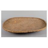 Vintage Woven Rattan Serving Tray