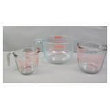 3x The Bid Pyrex & More Glass 2,4,8 Cup