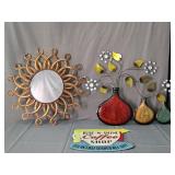 3x The Bid Asst Decorative Metal Wall Art Pieces