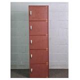 Mfg Wood 5 Door Storage Cabinet