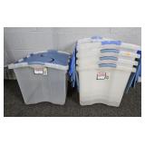 5x The Bid Sterilite Scissor Lid Plastic Totes