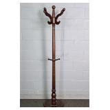 Heavy Cherry Finish Coat Rack