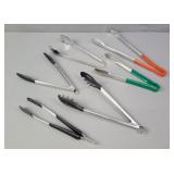6x The Bid Stainless Steel Tongs