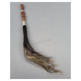 Carved Wooden Fly Whisk Horsehair