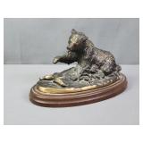 Gallery Originals Brass Bear On Wooden Mount