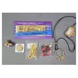 Replica Confederate Currency And Costume Jewelry