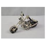 Recycled Metal Art Sculpture Of A Chopper