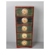 Vintage Pier 1 Five-drawer Organizer