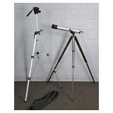 Lot Of 3 Traq Celestron & More Tripods & Telescope