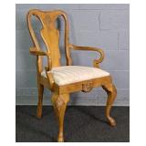 Mcgk Woodwork Solid Wood Upholstered Armchair