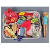 Vintage 1966 Barbie With Large Lot Of Clothing