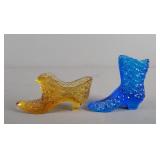 2x The Bid Colorful Art Glass Shoe