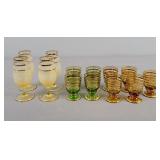 17 Pc Features Vintage Mid-century Glassware