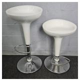 2x The Bid Bombo Style Adj Height Swivel Bar Stool