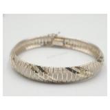 Milor Italy Sterling Silver 925 Etched 7.5in