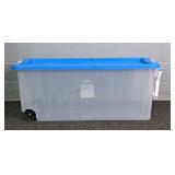 Hart 50 Gal Clear Rolling Storage Tote