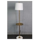 Aluminum Table Lamp W/ Natural Marble Base