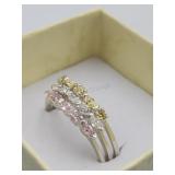 Sterling Silver Sz 11 Sparkling Stackable