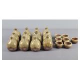 23x The Bid  Stoneware Sake Bottles & Shots