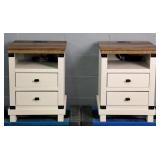 2x Bid Mfg Wood Nightstands W/ Storage