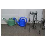 5x The Bid Metal Plant Stands & Watering Cans