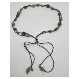Glass Wood Resin Beaded Rooe Belt 32-38in