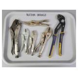 6x Bid Vise Grips And Channel Lock Pliers
