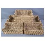 5x Teh Bid Woven Baskets