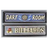 2x The Bid Game Room Signs