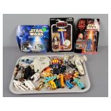 Lot Asstd Star Wars Action Figures & Spacecraft