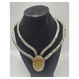 Egyptian Revival Choker Necklace With Nice Center