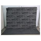 Xl Black Linear Patterned Area Rug