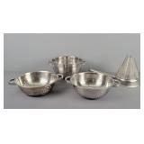 4x Bid Stainless Strainers