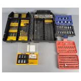 Lot Of Drill Bits & Socket Sets