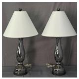 2x Bid Mirror Glass Table Lamps