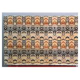 Beige & Rust Colored Ikat Design Area Rug