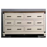 Mfg Wood Seven Drawer Dresser