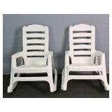 2x Bid Adams Plastic Patio Rocker