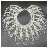 Large Faux Pearl Draped Collar Bib Victorian