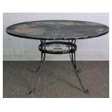 Painted Metal Round Patio Table
