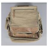 Leather & Canvas Messenger Bag