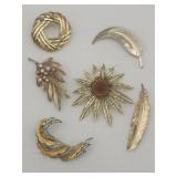 Vintage Costume Jewelry Brooches Pins Some Signed