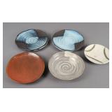 5pc Lot Assorted Pottery Plates