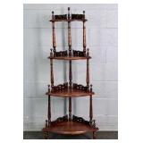 Beautiful Vintage Mahogany 4tier Corner Shelf Unit