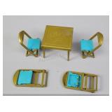 Folding Card Table And Chairs For Dollhouse