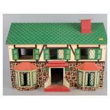 Vintage Mfg Wood Dollhouse