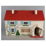 Vintage Mfg Wood Dollhouse