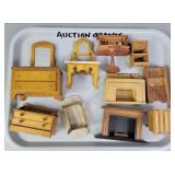 Lot Of Wood Dollhouse Furniture